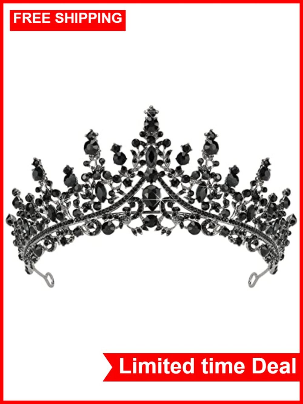Alloy Crystal Pearl Vintage Crown Headband
